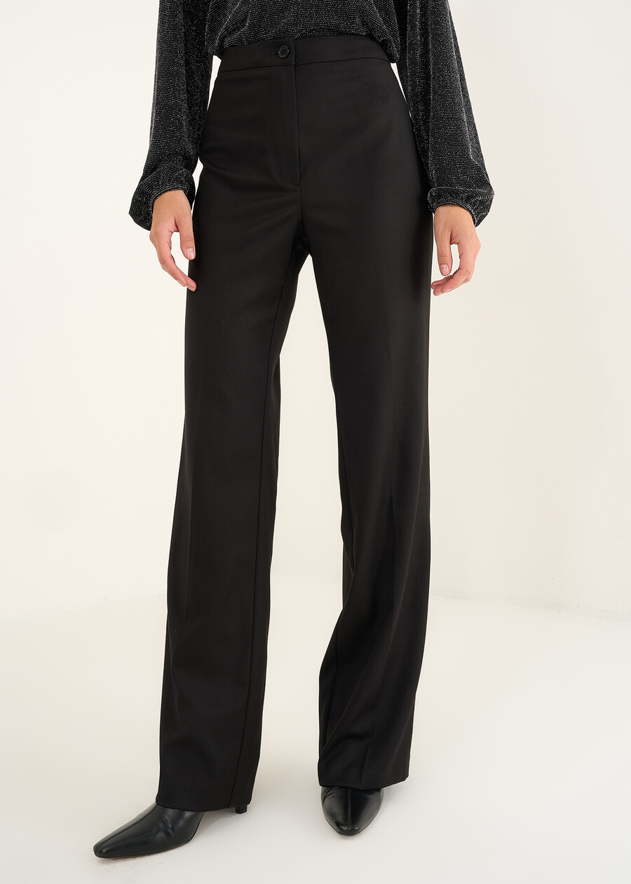 Ashley-T poly-viscose trousers BEIGE LATTENERO Woman , image number 2