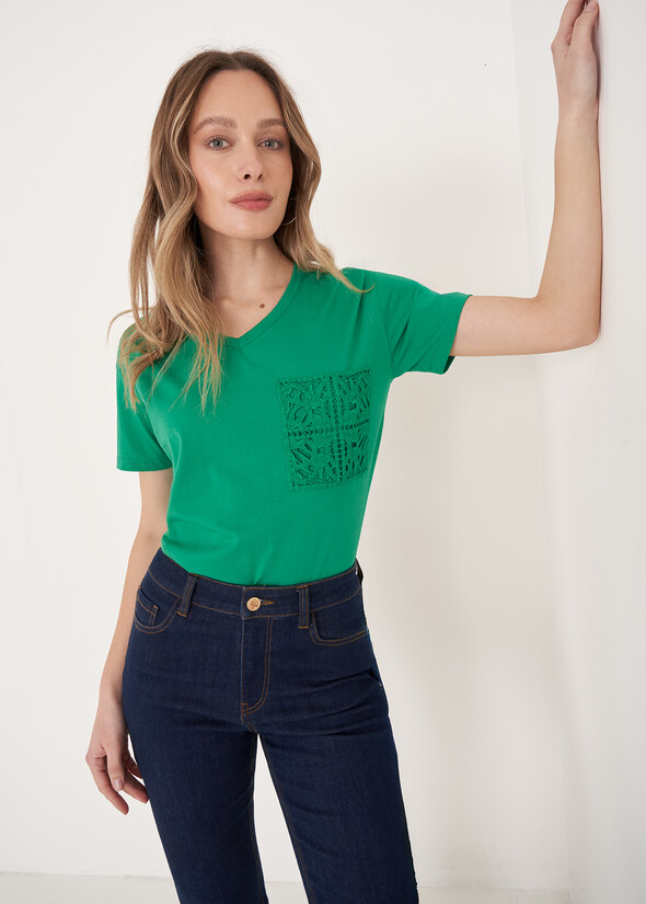 T-Shirt Sonia 100% Cotone VERDE GARDEN Donna null