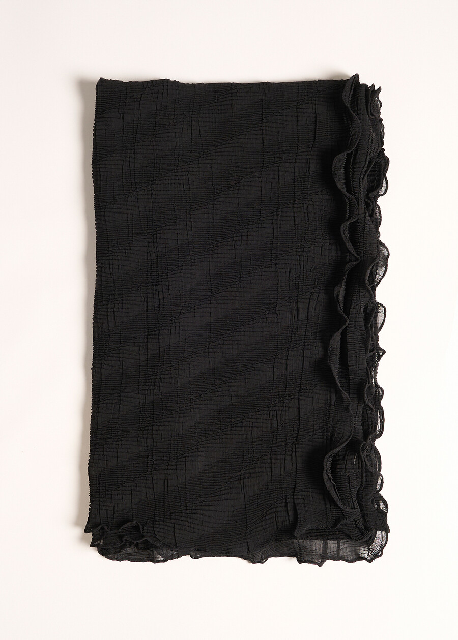 Sciarpa Sunny tinta unita NERO BLACKBLU MIDNIGHTVIOLA VINACCIA Donna , immagine n. 2