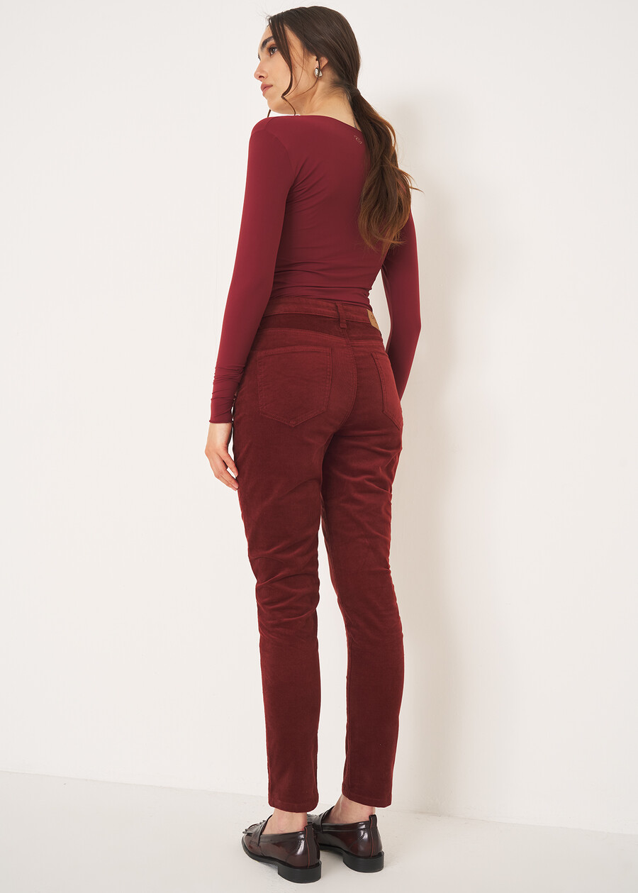 Kate-V smooth velvet pants VERDE ALGAROSSO CHIANTI Woman , image number 5