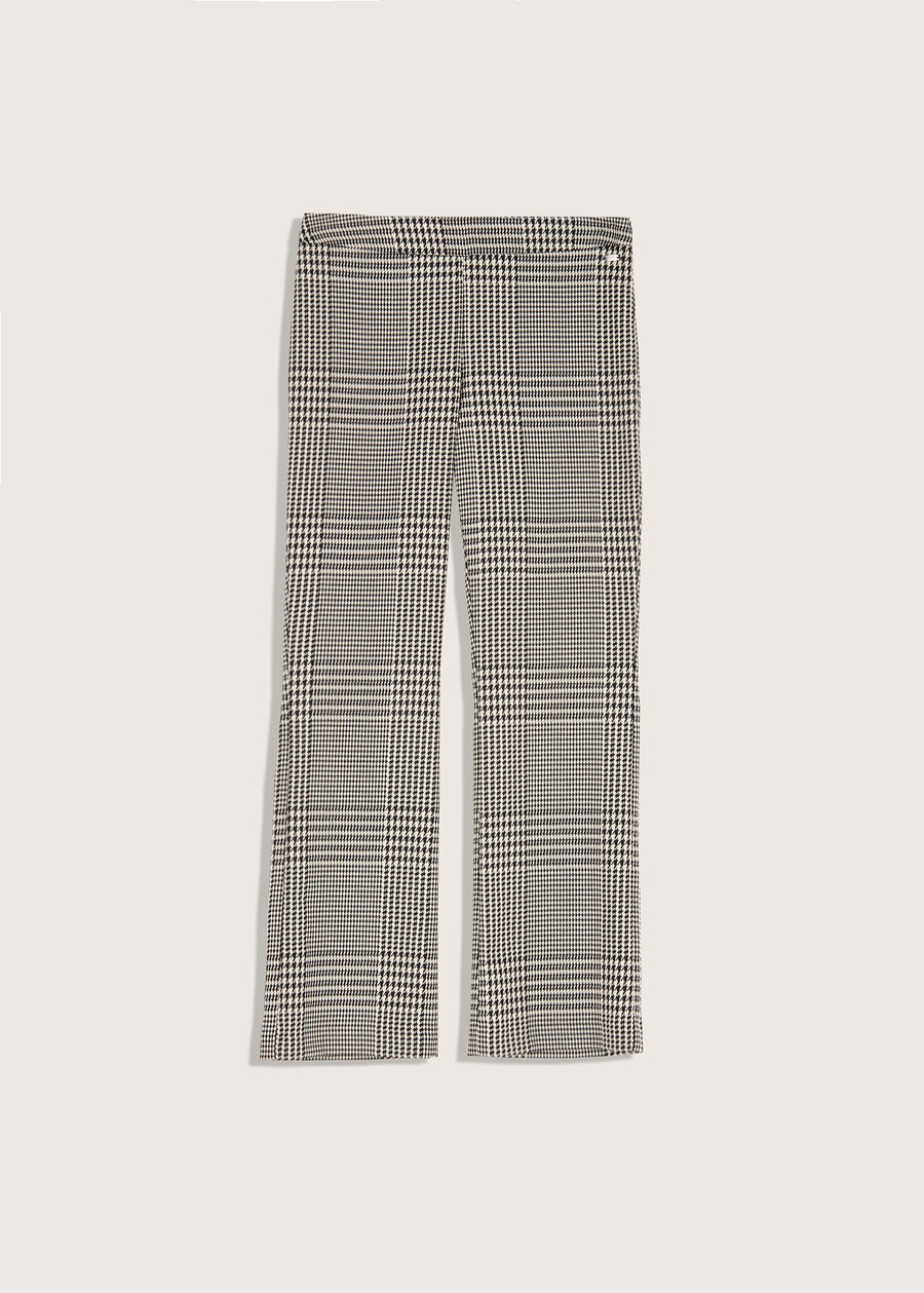 Jacqueline check pattern trousers BIANCO WHITE Woman , image number 5