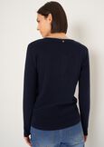 Maglia Marcy con strass e bottoni gioiello BLU Donna immagine n. 3