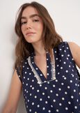 Abito Aloha In Cotone Pois BLUE OLTREMARE Donna immagine n. 2