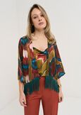 Conrad Africa print shrug VERDE Woman image number 1