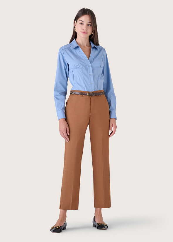 Pantalone Alice in cotone MARRONE Donna null