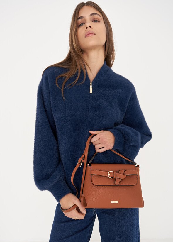 Tracolla Bulma in ecopelle MARRONE Donna null
