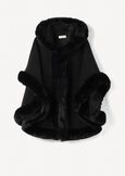 Mantella Moyra in maglia ed ecopelliccia NERO BLACKBEIGE LATTE Donna immagine n. 4