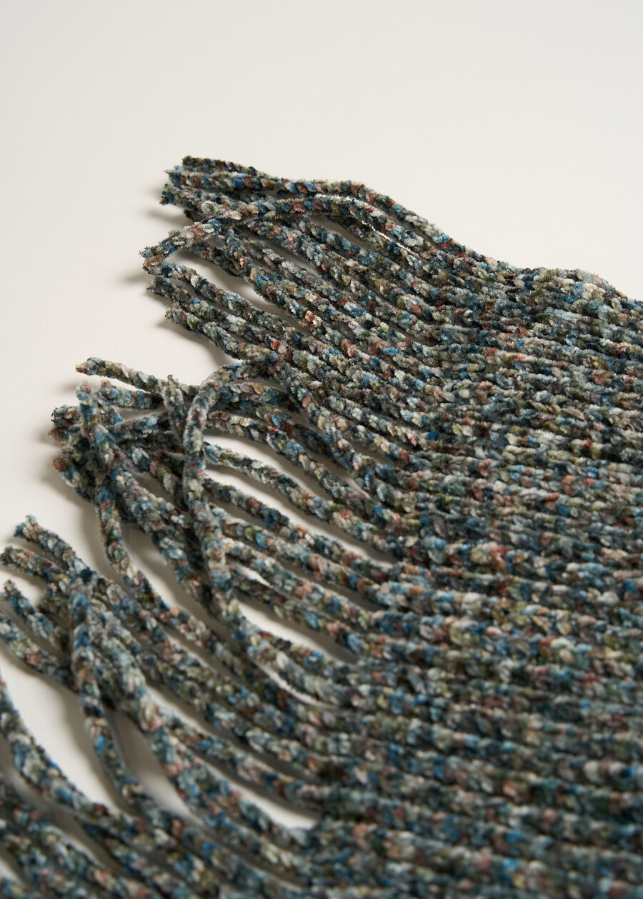 Sciarpa Samura in ciniglia BLU NAVY Donna , immagine n. 3