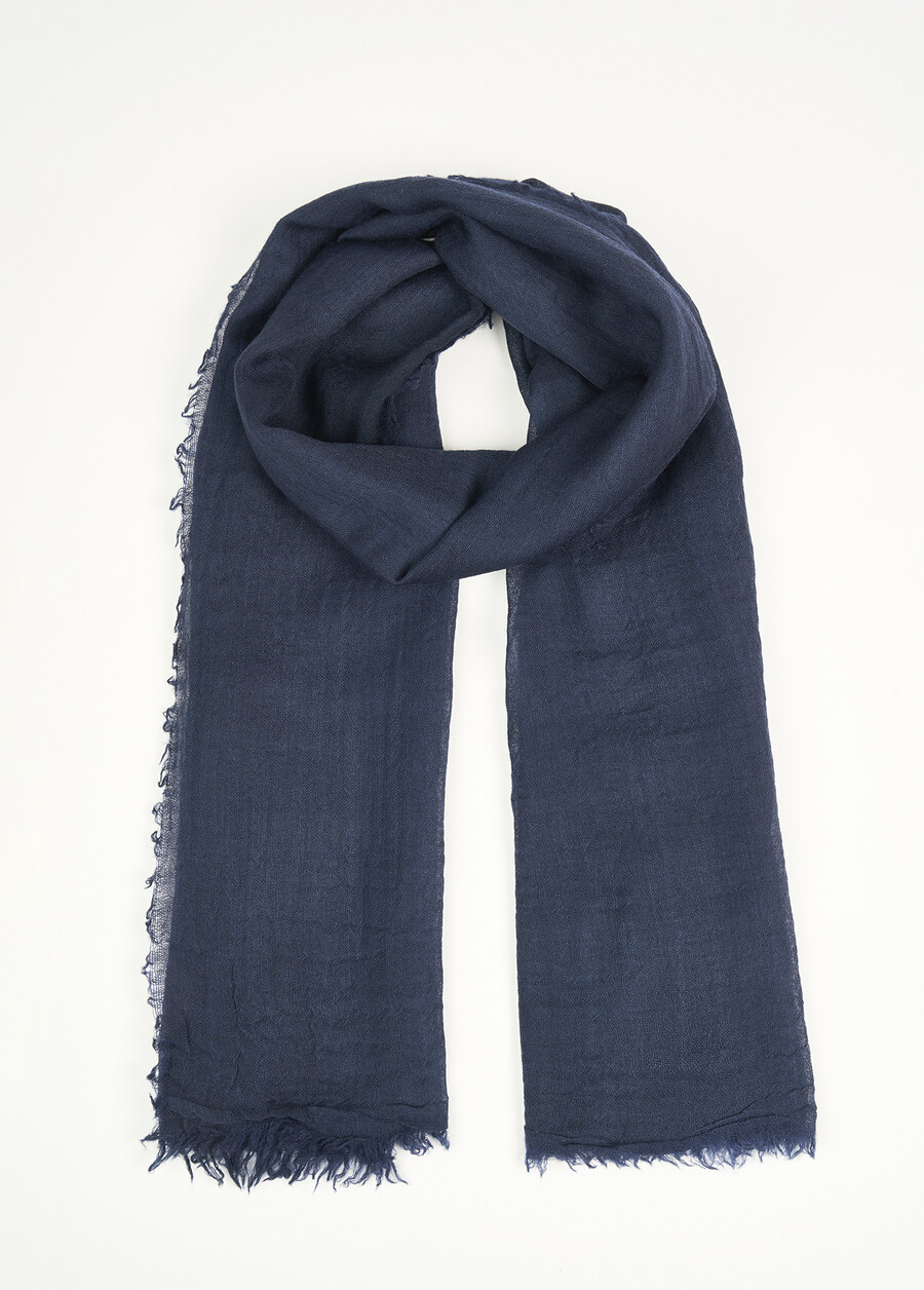 Sciarpa Sophie 100% lana BLU AVIONBIANCO BURROROSSO ARANCIONEMARRONE TERRA Donna , immagine n. 1