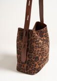 Brooke animalier faux suede bucket bag MARRONE CARAMELLO Woman image number 2