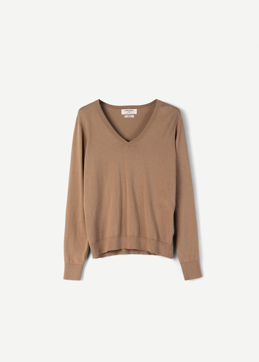 Marge cotton e silk jersey GRIGIO TORTORANERO BLACK Woman , image number 4
