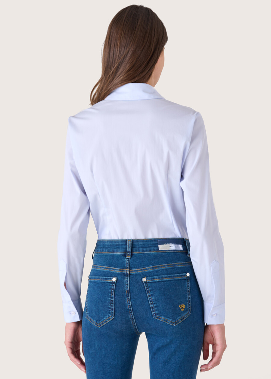 Alessia cotton poplin shirt BLUE CIELO Woman , image number 3