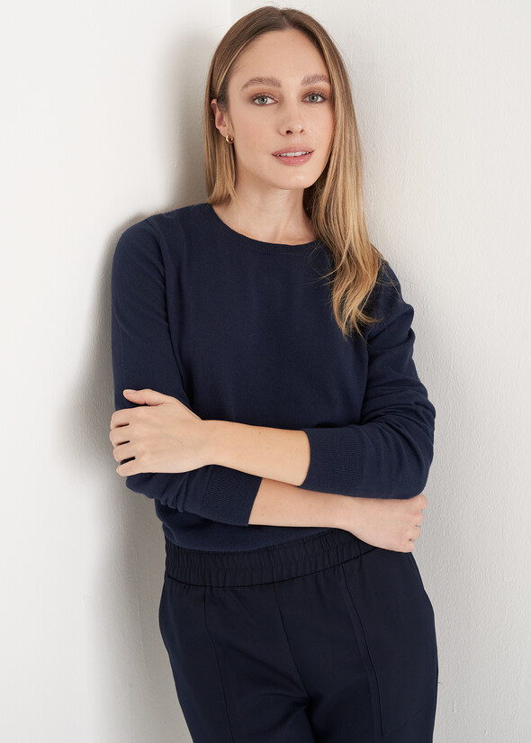 Monaco cotton e silk jersey BLU Woman null