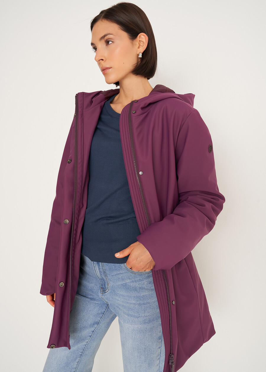 Piotr padded jacket with hood BLU MIDNIGHTVIOLA VINACCIA Woman , image number 3