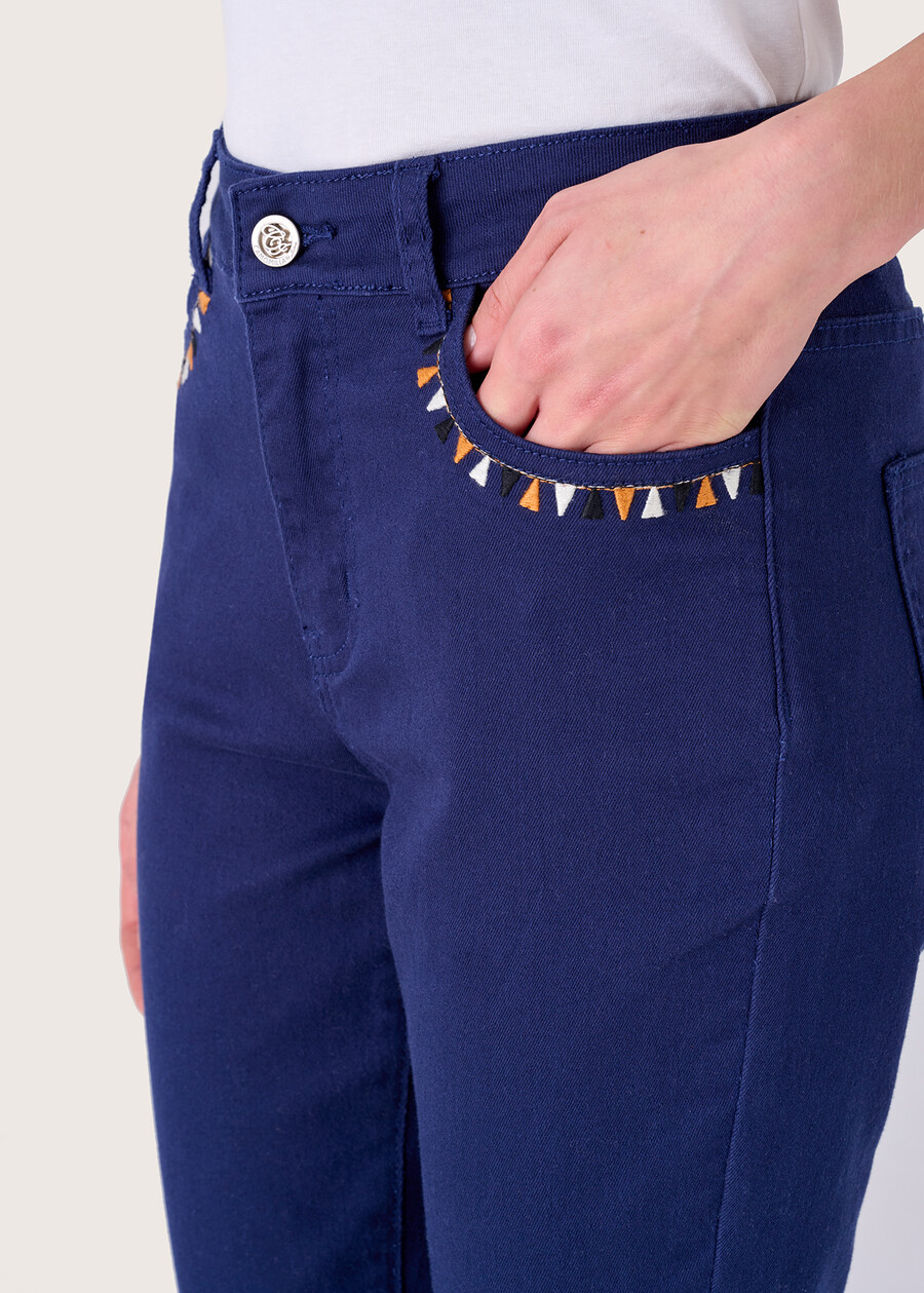 Pantalone a zampa Jacqueliu BLUBEIGE COCONUT Donna , immagine n. 3