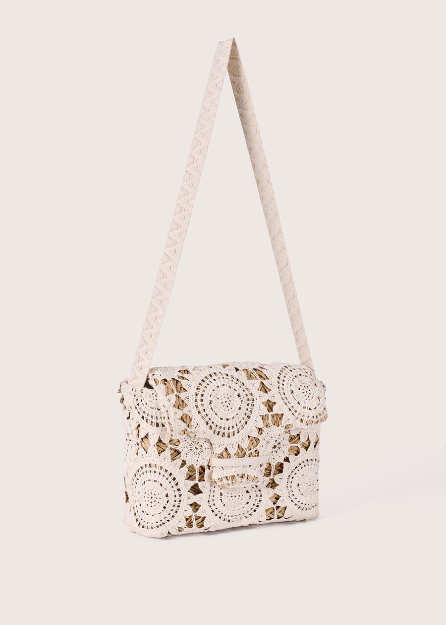 Blace 100 % straw shoulder strap BIANCONERO Woman , image number 2