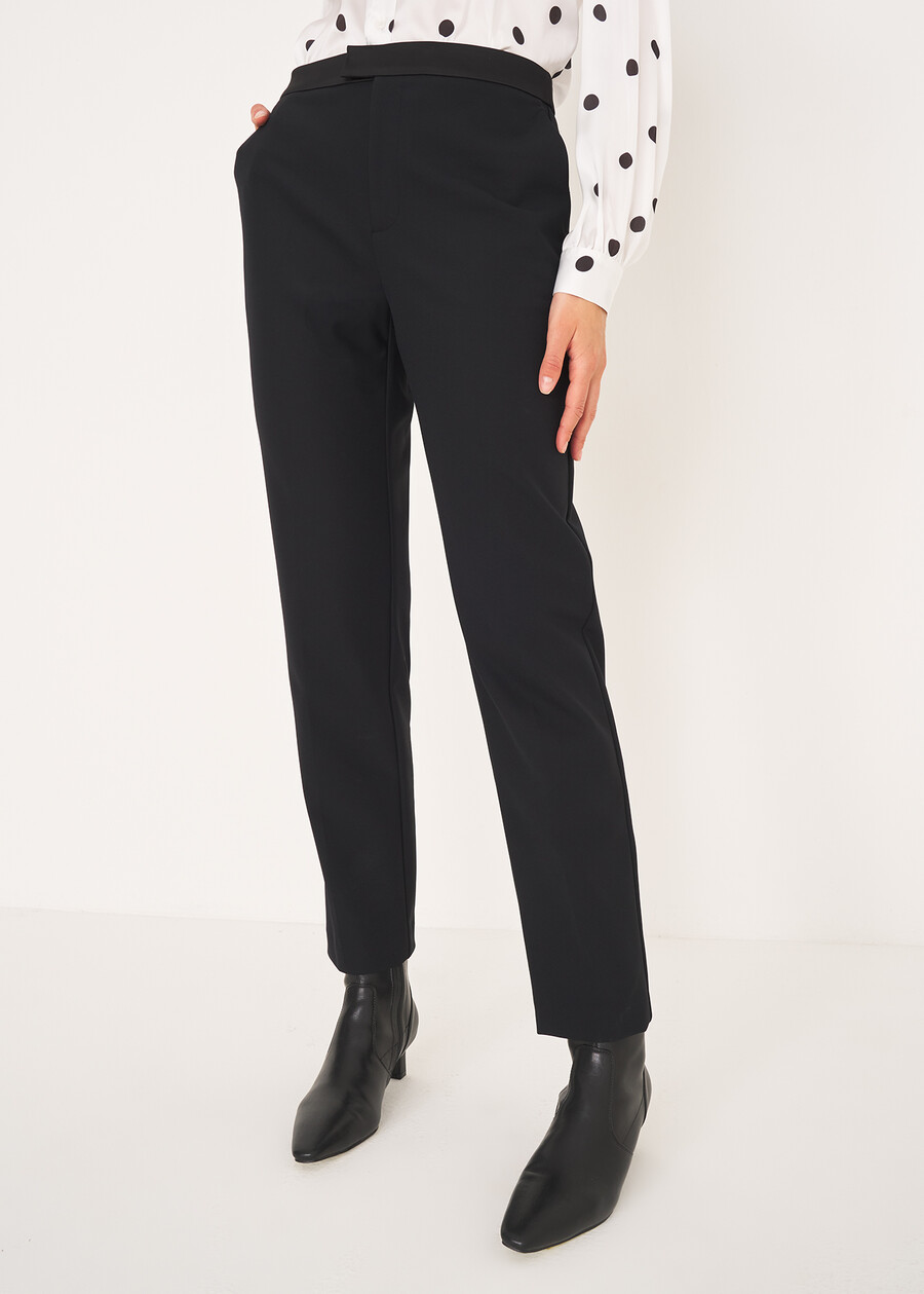 Satin-Lapel Tuxedo Suit NERO BLACK Woman , image number 6