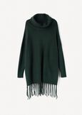 Medea cowl-neck sweater with fringes VERDE FORESTA Woman image number 5