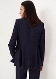 Giuliet linen-viscose blazer BLUBIANCO WHITE Woman image number 4