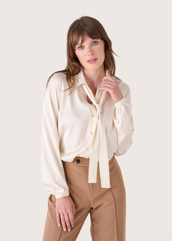 Camicia Cristy in satin BEIGE LANA Donna null