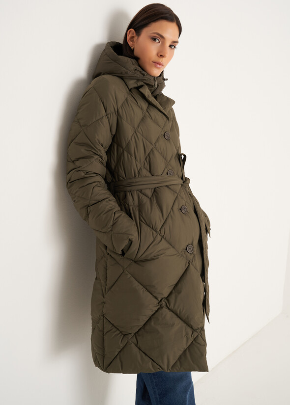 Piumino Pat con finto gilet VERDE ALGA Donna null
