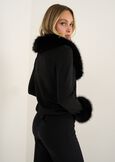 Cardigan Colett con ecopelliccia NERO BLACKGOLD Donna immagine n. 4