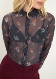 Camicia Carley in mesh floreale NERO Donna immagine n. 2