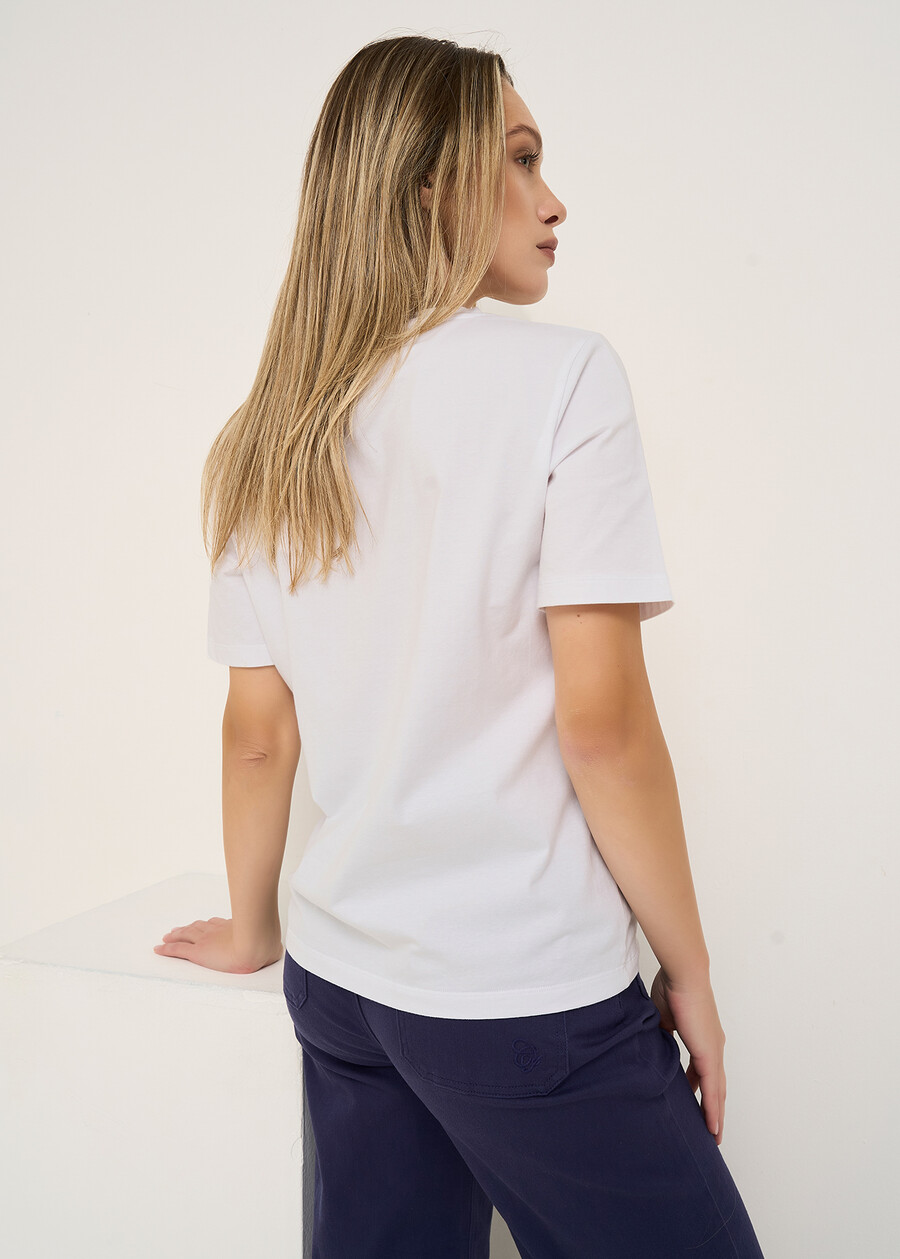 T-shirt Suemi con taschino Vichy BIANCO WHITE Donna , immagine n. 3