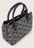 Bruna jacquard bag NERO BLACKROSSO CARPET Woman image number 3