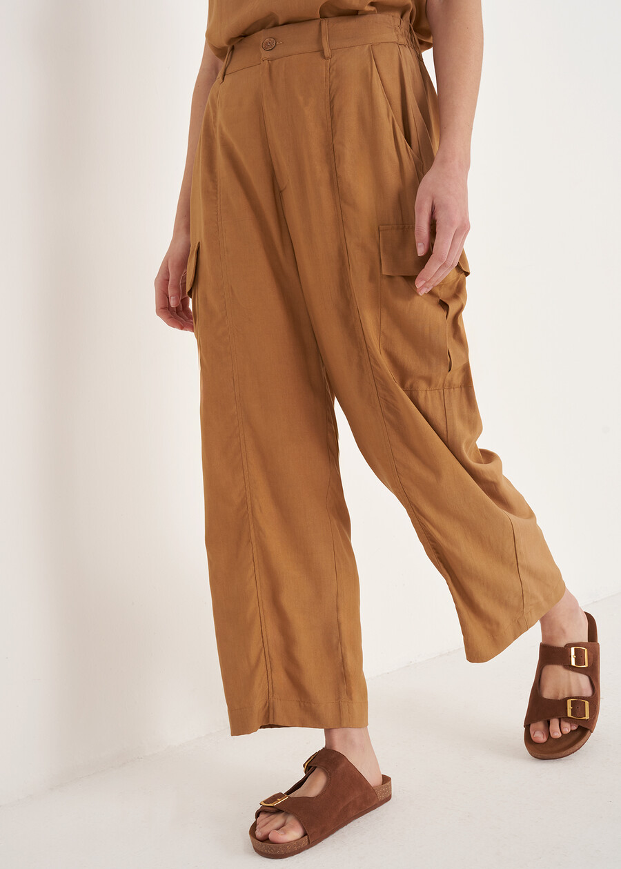 Praiano Vargo-Style Trousers BEIGE DUNENERO BLACK Woman , image number 2
