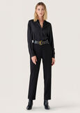 Trousers Alice in technical fabric NERO BLACKBEIGE GESSOBLU Woman image number 3