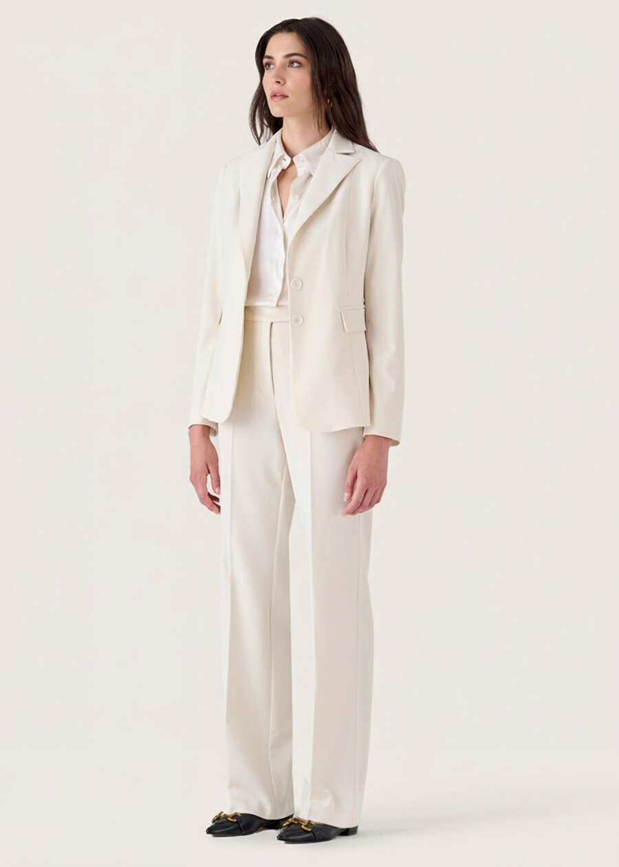 Giselle technical fabric blazer NERO BLACKBEIGE GESSOBLU Woman , image number 4