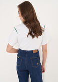 T-shirt Stuzy Ricamo a Mano BLUBIANCO WHITE Donna immagine n. 4