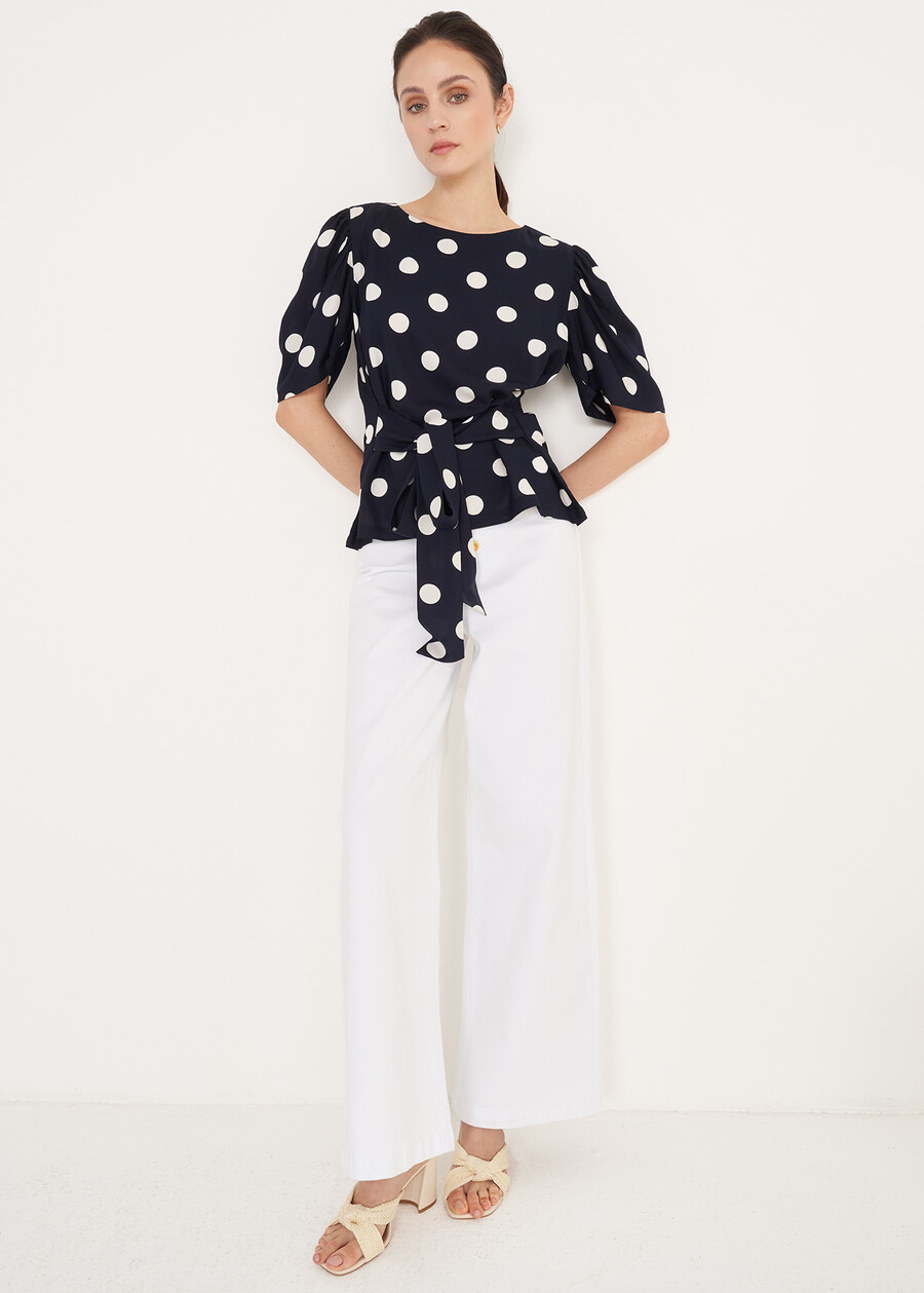 Blusa Baby A Pois BLU NAVY Donna , immagine n. 5