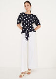 Blusa Baby A Pois BLU NAVY Donna immagine n. 5