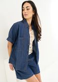 Caty chambray shirt with pockets DENIM Woman image number 1