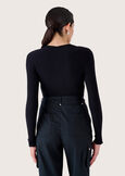Maglia Secret con perle NERO BLACK Donna immagine n. 3
