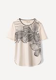 Sunny patterned cotton T-shirt BIANCO WHITE Woman image number 4