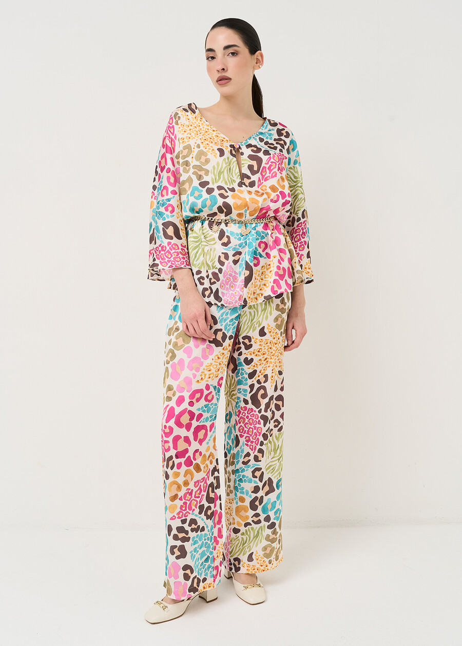 Giorgia animalier trousers BEIGE Woman , image number 2