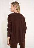 Milena knit top with micro-sequins MARRONE Woman image number 4
