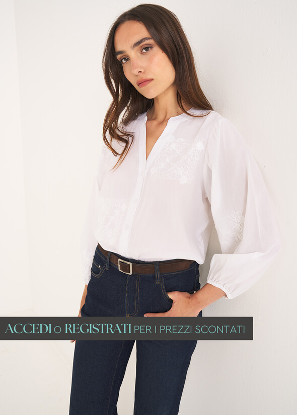 Camicia Claribel in cotone BIANCO WHITE Donna null