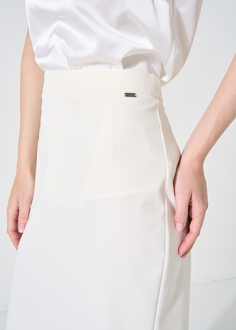 Gonna Gladys a tubino bi-stretch NERO BLACKBEIGE GESSOBLU Donna , immagine n. 4