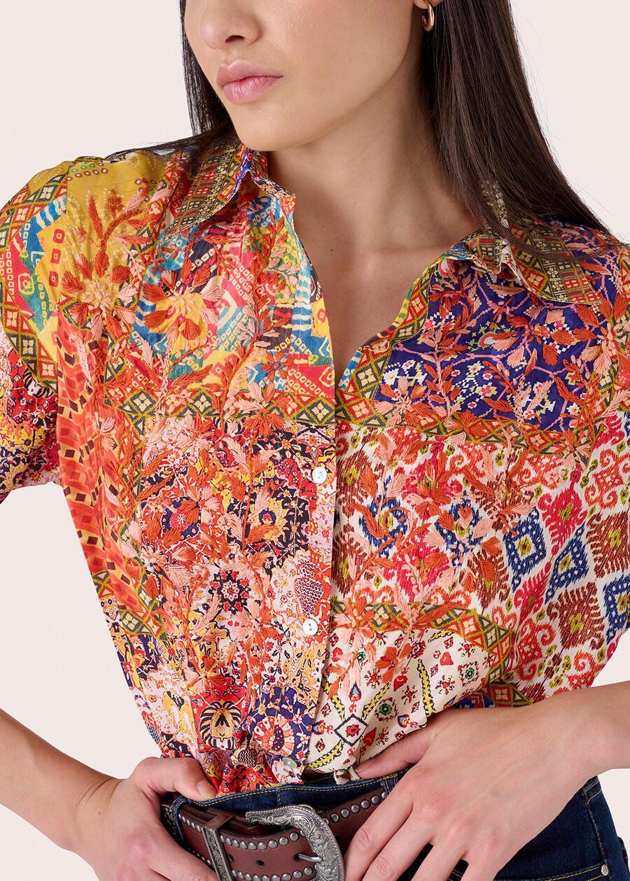Camicia Crissy con ricamo ROSSO Donna , immagine n. 3