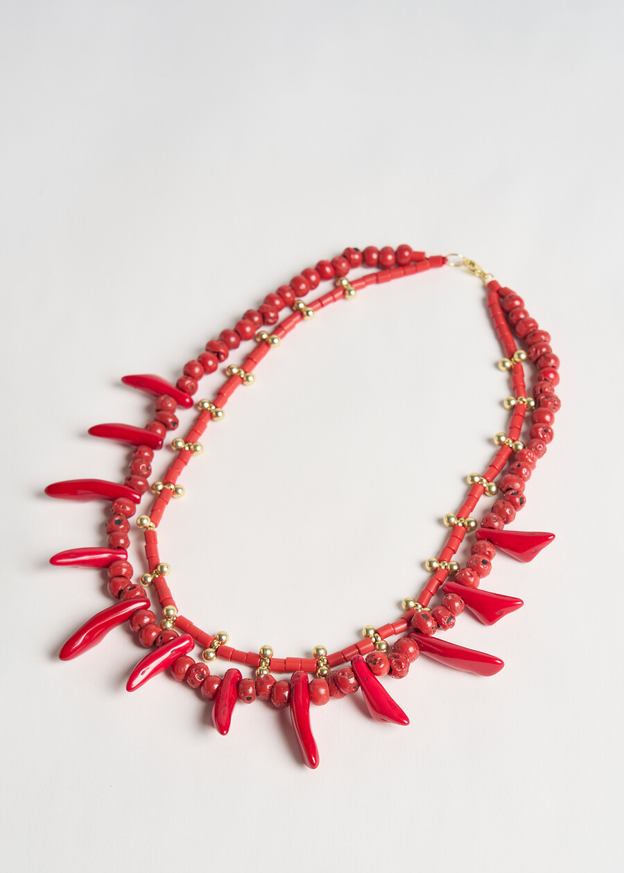 Collana Ghil effetto corallo ROSSO Donna , immagine n. 2