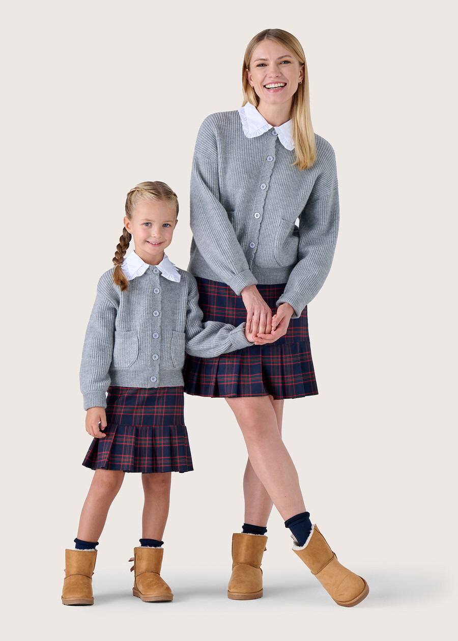 City cardigan for girls GRIGIO LIGHT GREY Woman , image number 3