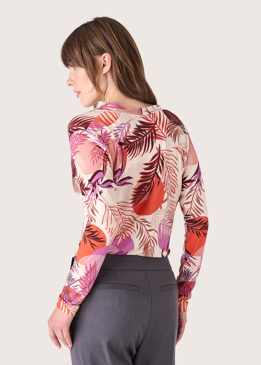 Maglia Laura con stampa giapponese BEIGE Donna , immagine n. 3