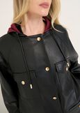 Gerard faux leather hooded jacket NERO Woman image number 3