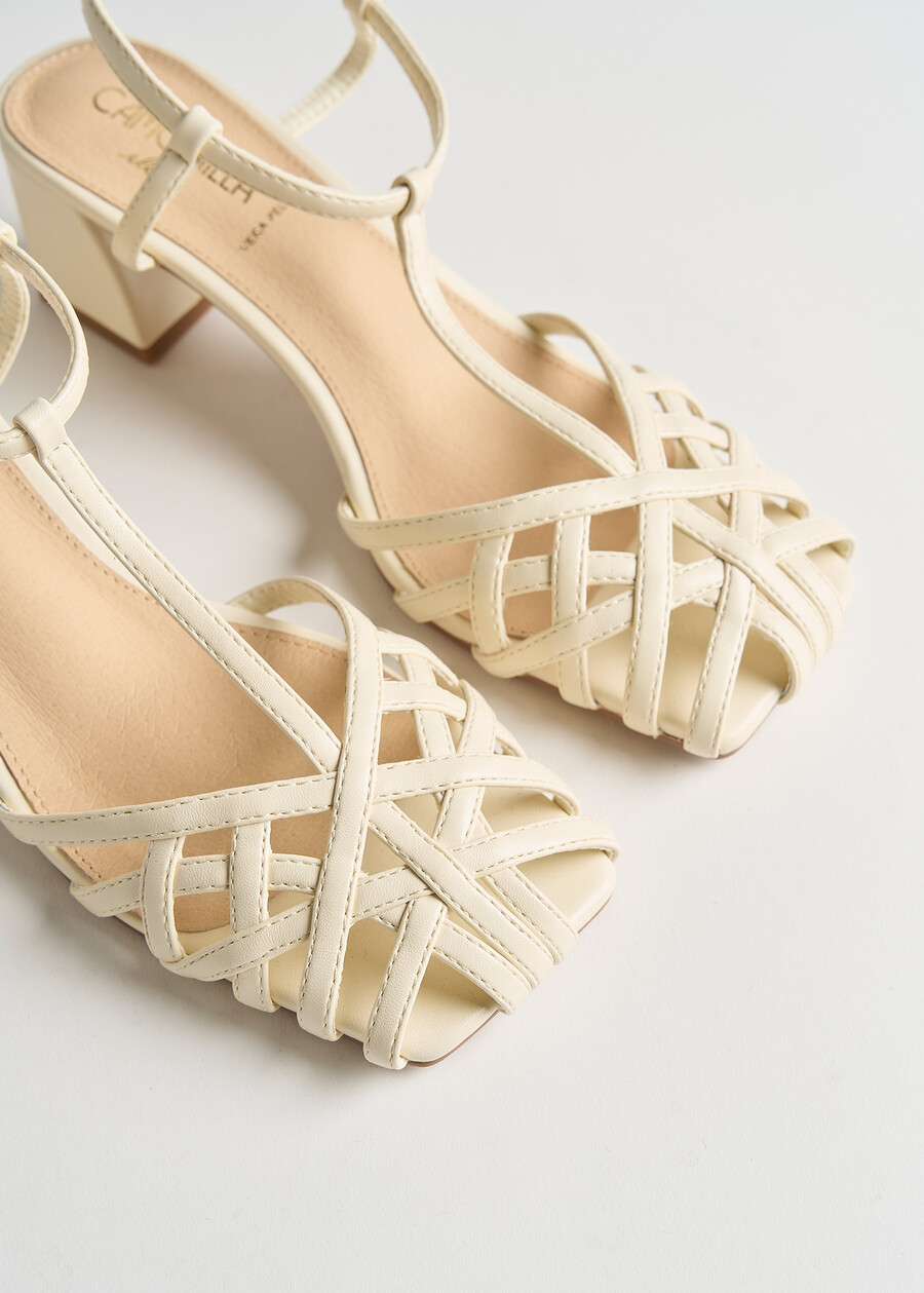 Sly medium heel mesh shoes BIANCO WHITE Woman , image number 3