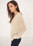 Mariel lurex knit sweater
 BEIGE LIGHT BEIGENERO BLACK Woman image number 2