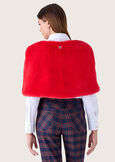 Meg eco-fur poncho  Woman image number 3